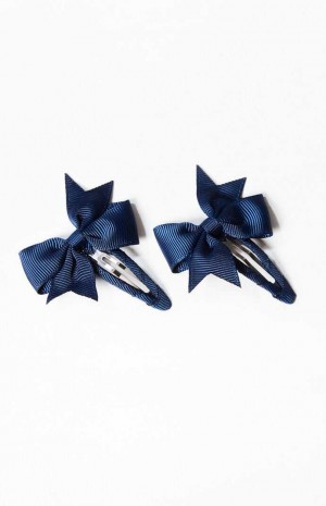 NAVY PacSun 2 Pack Bow Hair Clips | LIYTNGJ-85