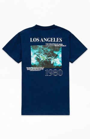 NAVY PacSun Pacific Sunwear 1980 T-Shirt | DWVHLCQ-02