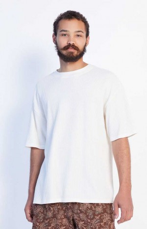 OFF WHITE PacSun Off White Boxy Waffle T-Shirt | MVFPBWH-35