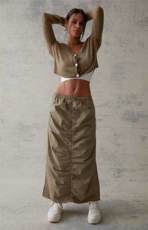 OLIVE PacSun Cinched Front Midi Skirt | RGIQJOF-07