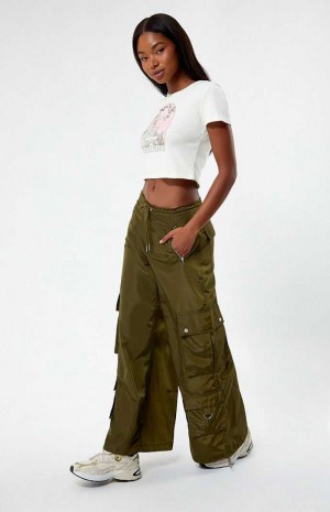 OLIVE PacSun Wide Leg Baggy Pants | CZVGOQR-32