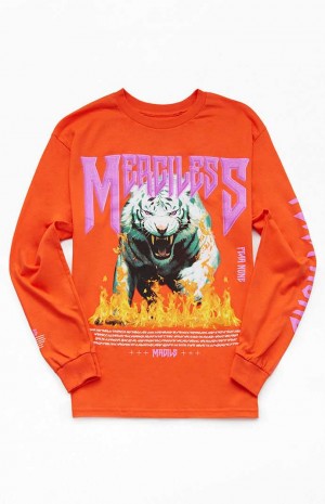 ORANGE PacSun Merciless Long Sleeve T-Shirt | FDPETRG-21