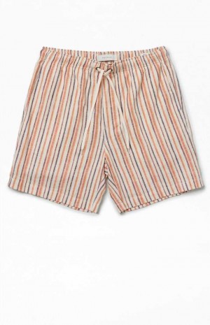 ORANGE PacSun Russel Linen Volley Shorts | IUFLJPK-07