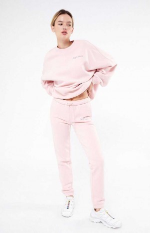 PINK PacSun Pacific Sunwear Script Slim Sweatpants | IURSXYJ-38