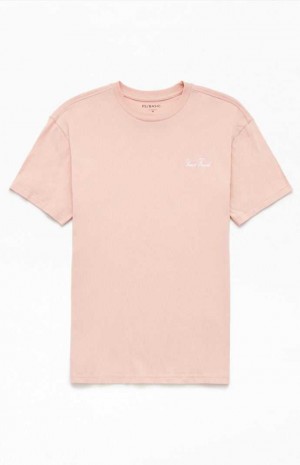 ROSE PacSun Venice Embroidered Regular Fit T-Shirt | XMTKQNZ-63