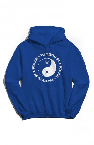 ROYAL BLUE PacSun Pacific Sunwear Yin & Yang Hoodie | UTBLZMS-07