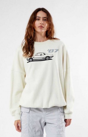 SAND PacSun 87 Car Crew Neck Sweatshirt | RCBKHSL-19