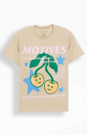 SAND PacSun Motive T-Shirt | GPTFHUD-81