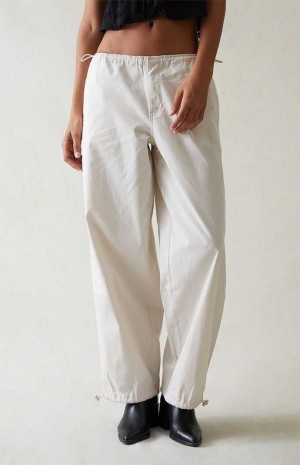 SAND PacSun Sand Low Rise Parachute Pants | OEXRKSW-12