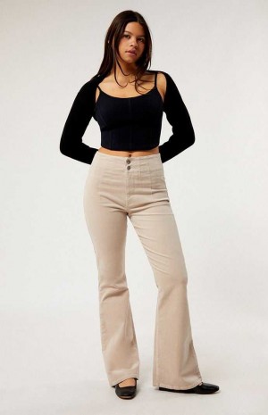 STONE PacSun Corduroy Flare Pants | RBIPMVJ-56