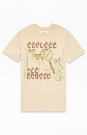 TAN PacSun Explore The Beauty T-Shirt | DWFUCLA-20