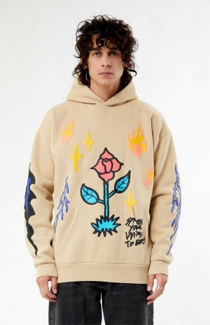 TAN PacSun Focus On The Present Hoodie | RAJMLSI-81