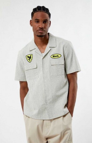 TAN PacSun Mechanic Camp Shirt | LORBGHC-40