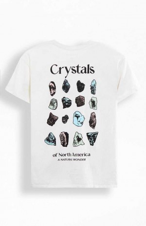 WHITE PacSun Crystals T-Shirt | DTFUPGI-37