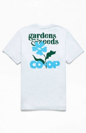 WHITE PacSun GARDENS & SEEDS Wave T-Shirt | MVLCHNQ-34