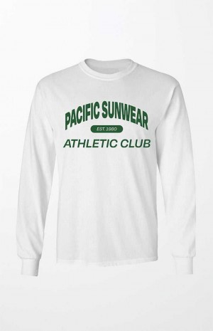 WHITE PacSun Pacific Sunwear Long Sleeve T-Shirt | TIAXJLV-78