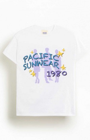 WHITE PacSun Pacific Sunwear Starfade T-Shirt | DAUWRKX-28