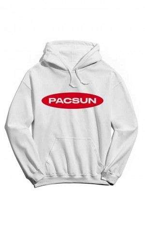 WHITE PacSun Red Eclipse Hoodie | PYOIGQE-94