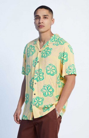 YELLOW PacSun Sola Resort Camp Shirt | OHXSYCQ-13