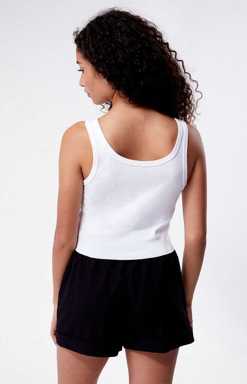 3WHITE PacSun Pacific Sunwear Script Tank Top | DBTJLVY-68