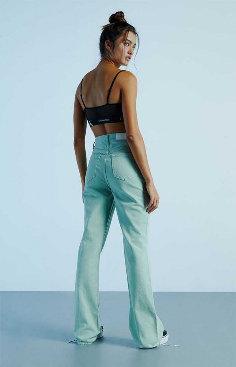 AQUA PacSun Eco Aqua High Waisted Bootcut Jeans | OALXERF-10