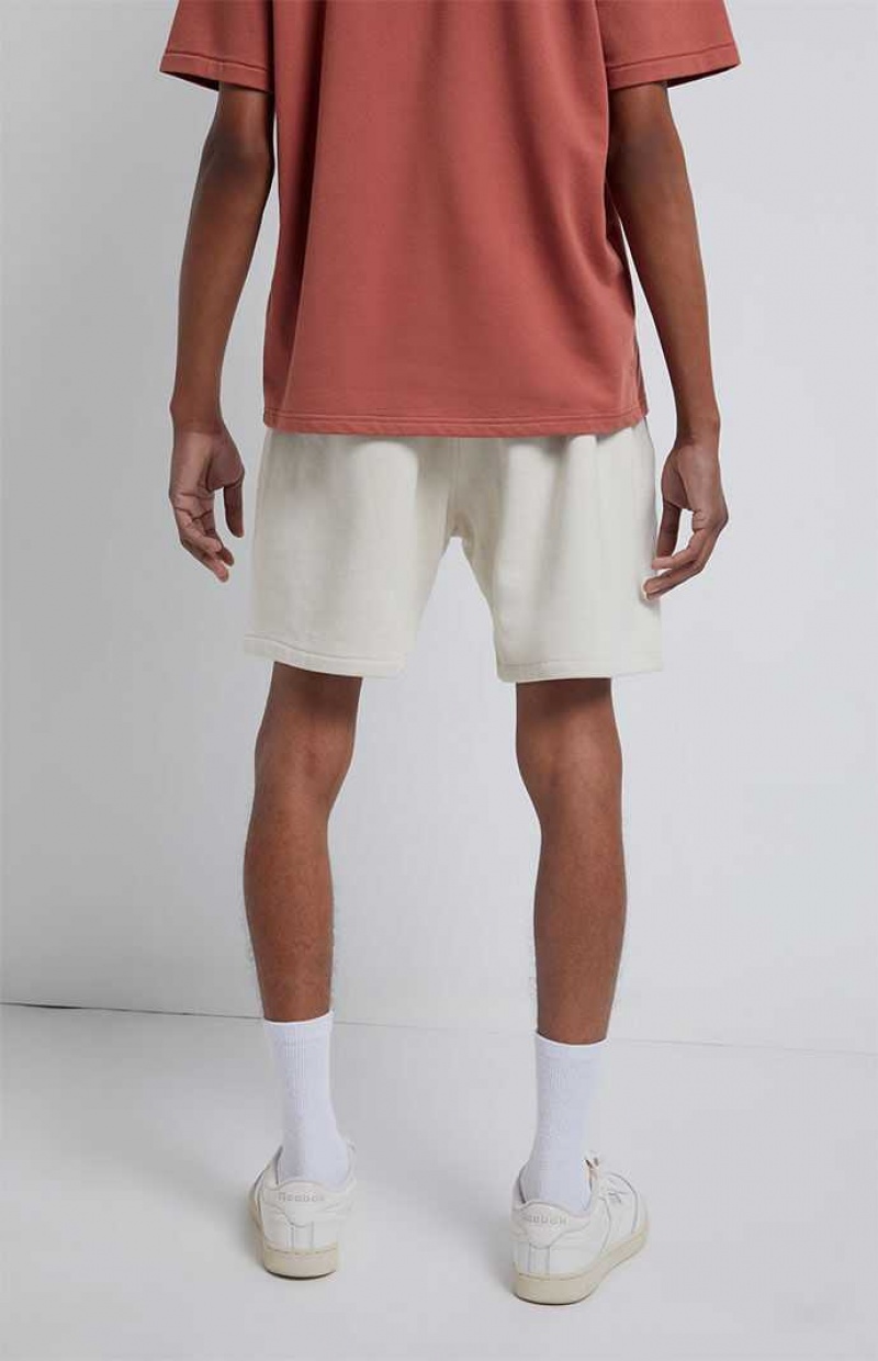 BEIGE PacSun Dream Team Sweat Shorts | PLXBDTS-23