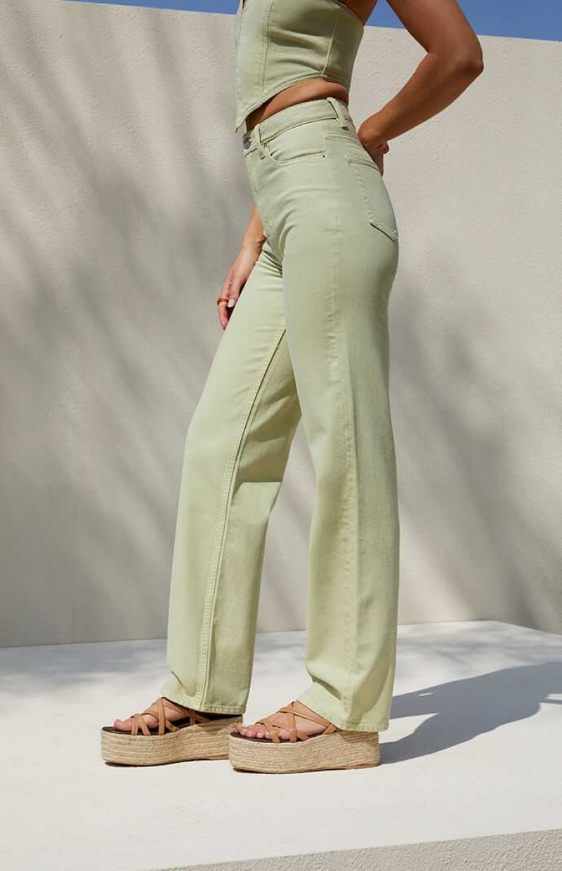 BEIGE PacSun Eco Green '90s Boyfriend Jeans | WRPCYFK-65