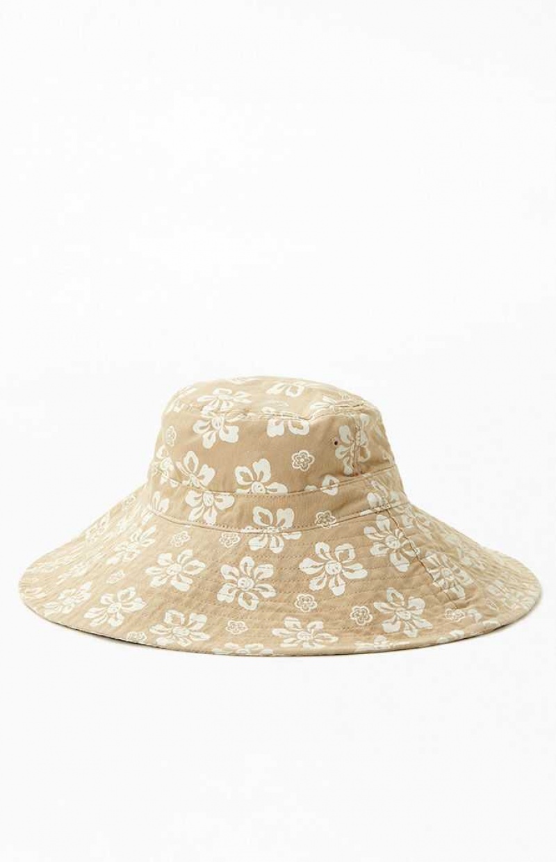 BEIGE PacSun Hawaiian Smiley Bucket Hat | NTRZVQH-76