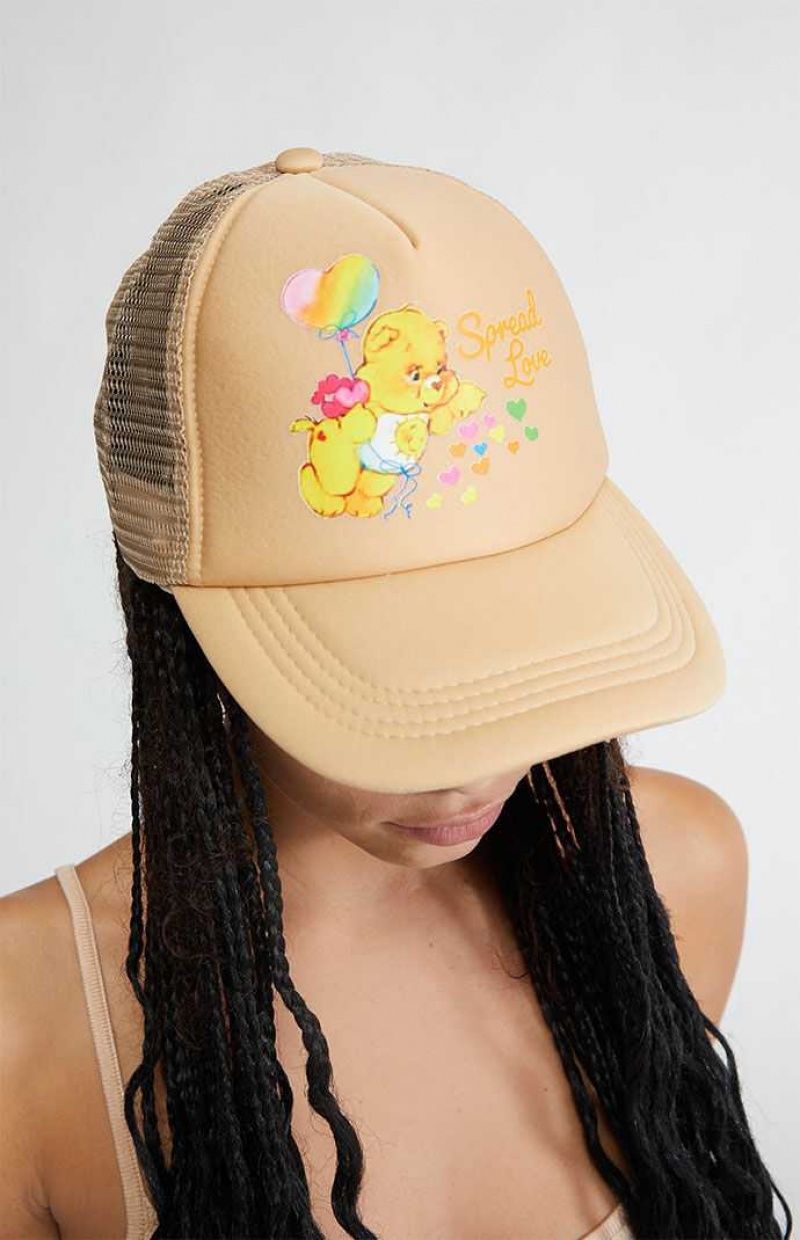 BEIGE PacSun Spread Love Trucker Hat | VROPTFA-41