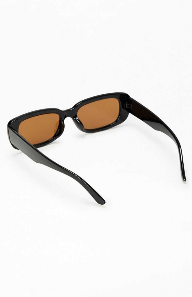 BLACK/BROWN PacSun Black & Brown Plastic Square Sunglasses | RMBEJWD-70