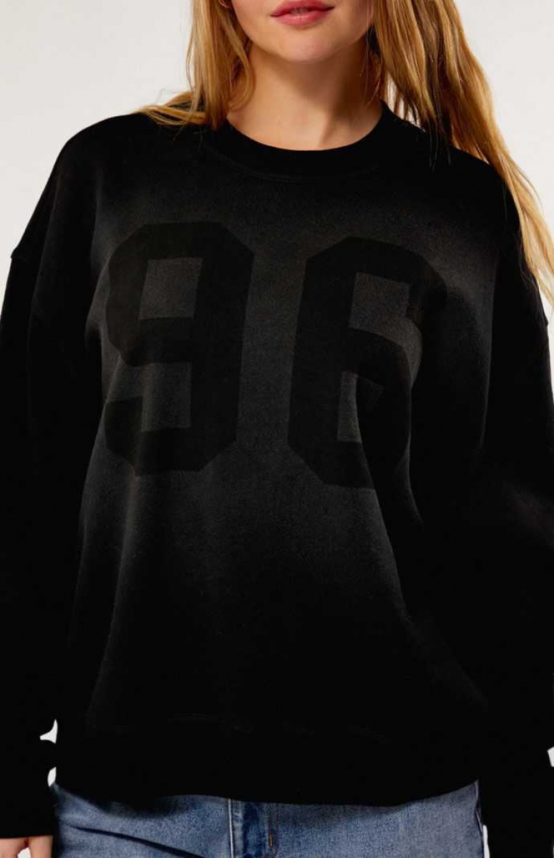 BLACK PacSun 96 Crew Neck Sweatshirt | TSRXNBP-79