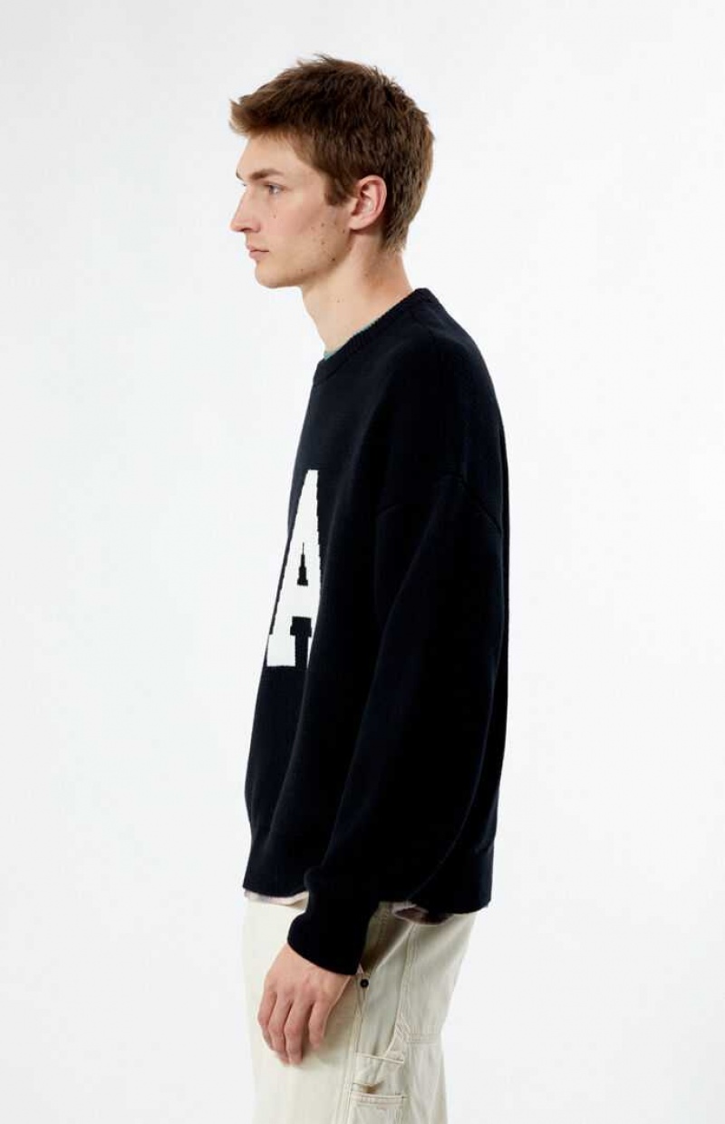 BLACK PacSun Black LA Sweater | HGLQAFB-43