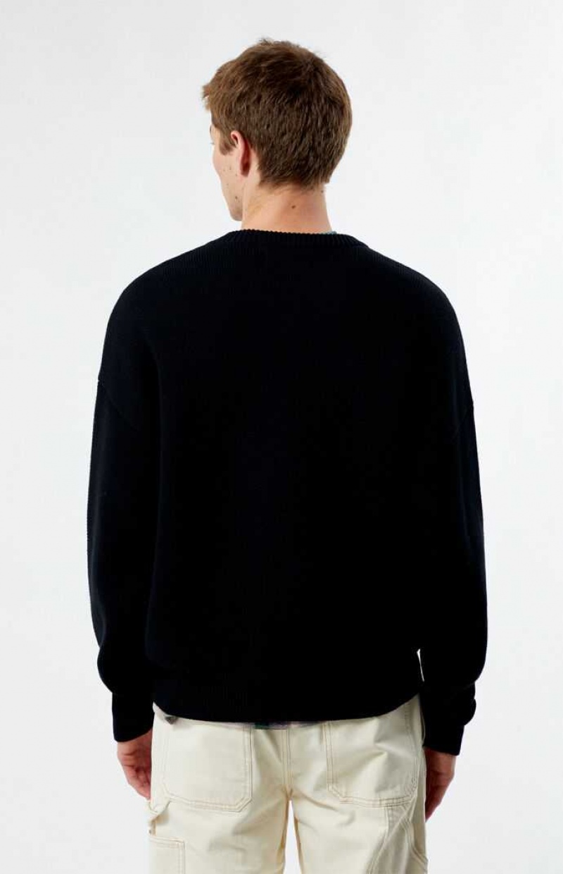 BLACK PacSun Black LA Sweater | HGLQAFB-43