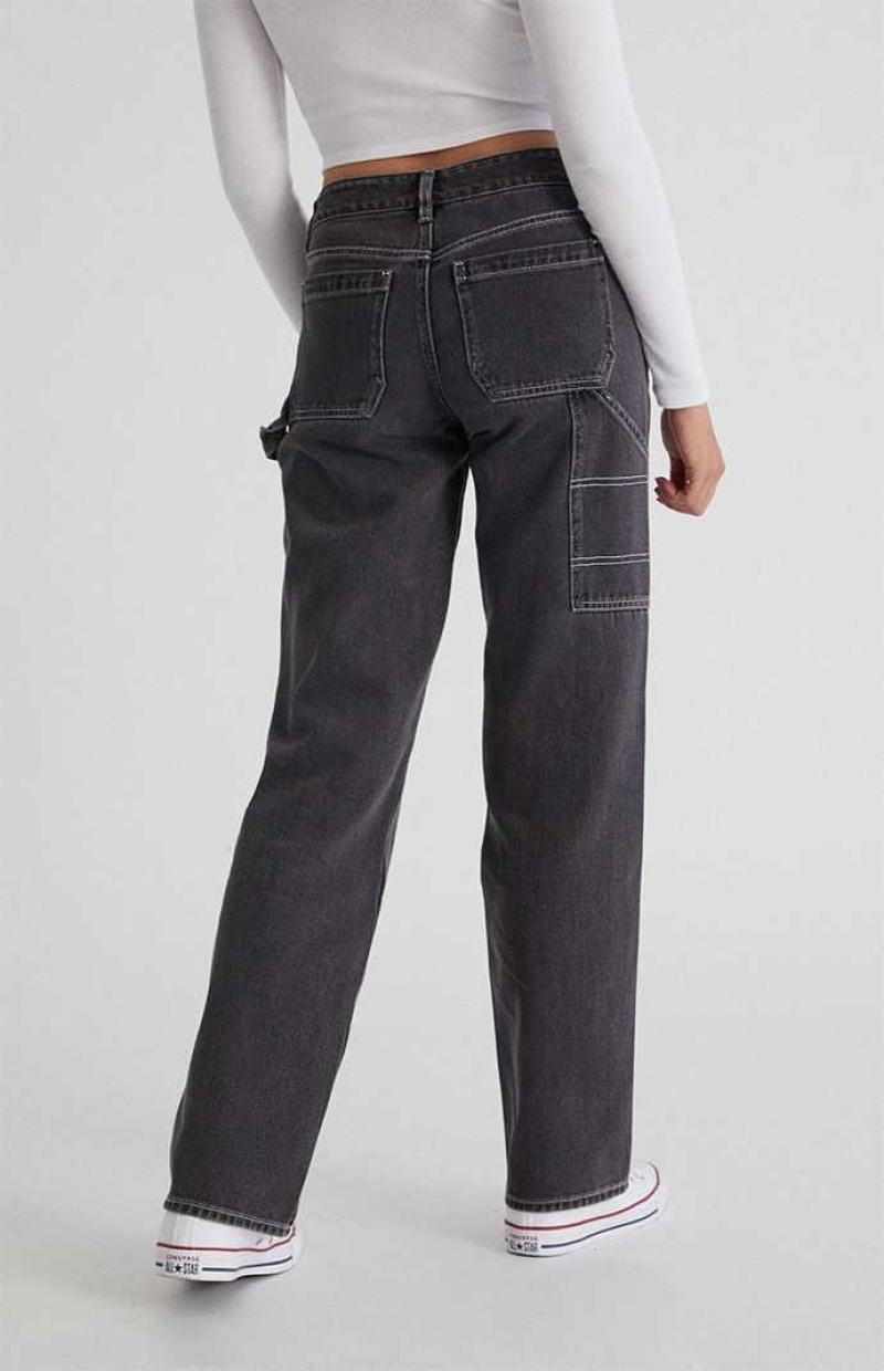 BLACK PacSun Black Low Rise Carpenter Pants | MTEDWQI-20