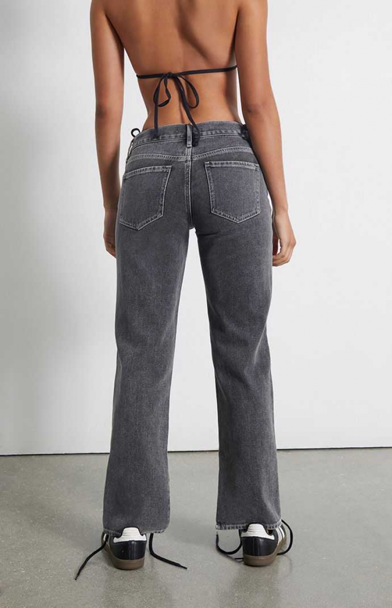 BLACK PacSun Black Low Rise Straight Leg Jeans | YXQDLPK-47