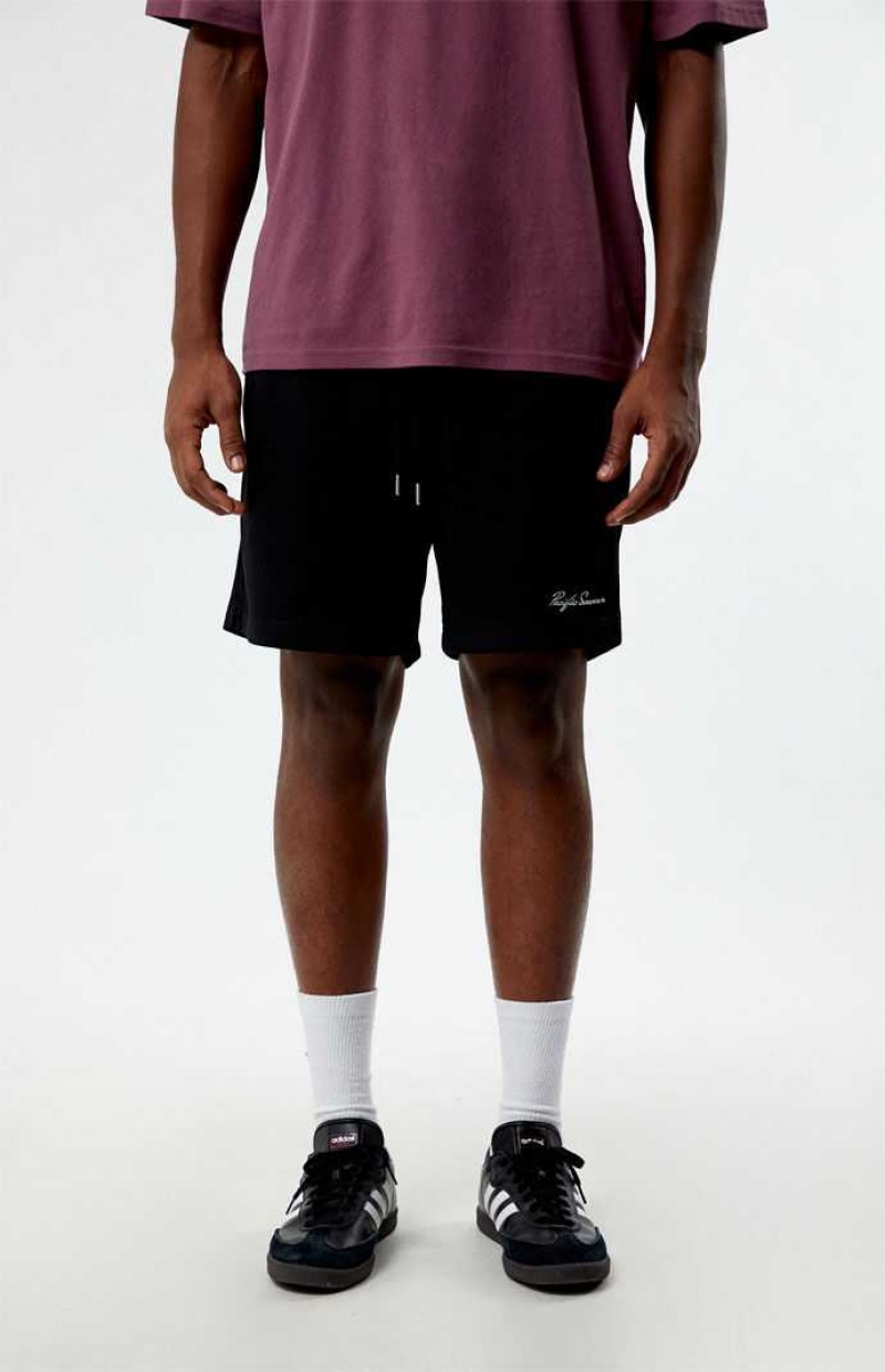 BLACK PacSun Black Mesh Basketball Shorts | OCDQWRV-17