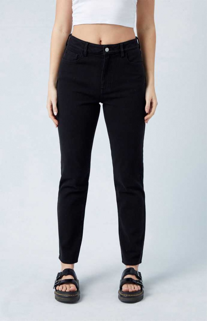 BLACK PacSun Black Mom Jeans | UOCZDVJ-75