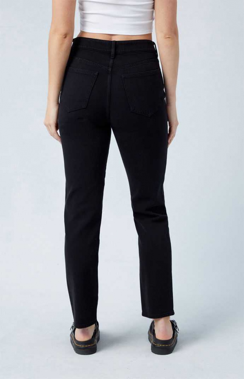 BLACK PacSun Black Mom Jeans | UOCZDVJ-75