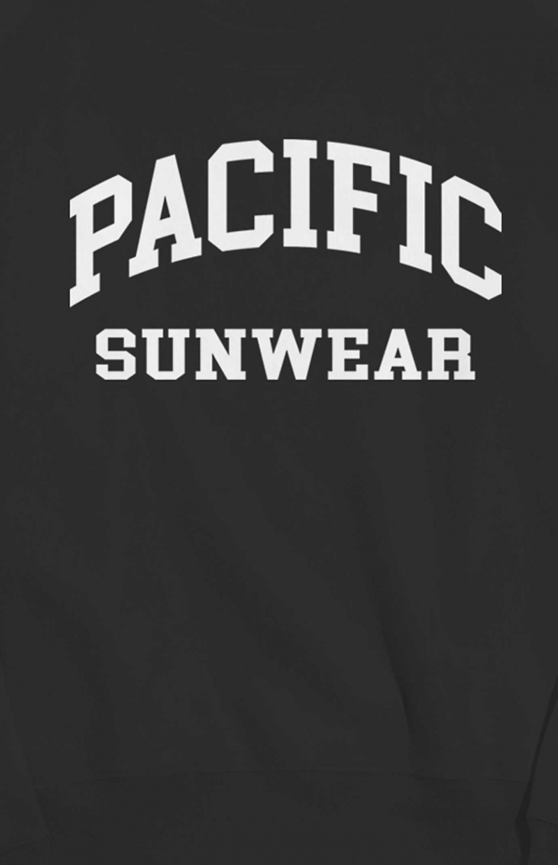 BLACK PacSun Black Pacific Sunwear Crew Neck Sweatshirt | IRJEBOY-24