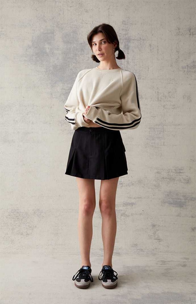 BLACK PacSun Black Pleated Cargo Mini Skirt | XBFAKGT-30