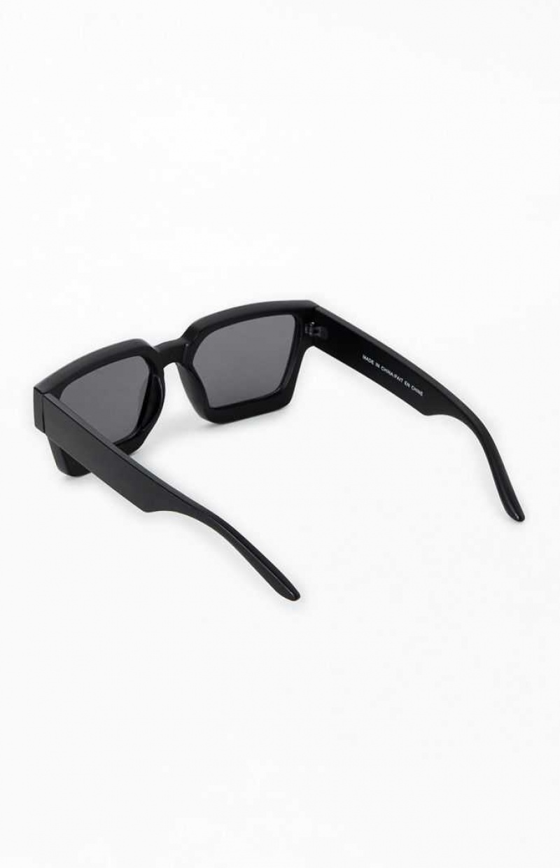 BLACK PacSun Black Square Frame Sunglasses | PROHKGQ-08