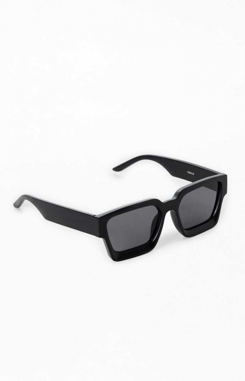 BLACK PacSun Black Square Frame Sunglasses | PROHKGQ-08