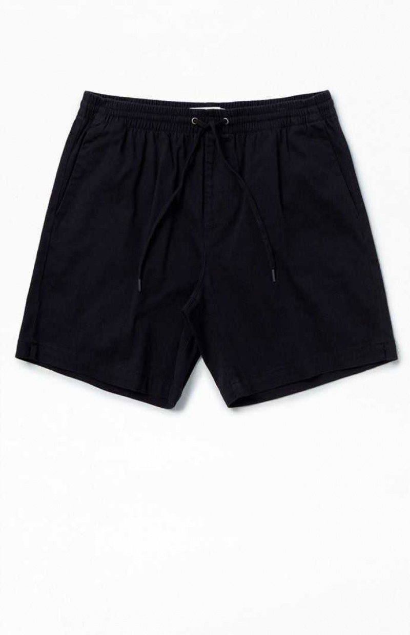 BLACK PacSun Cole Volley Shorts | VQWXSCM-84