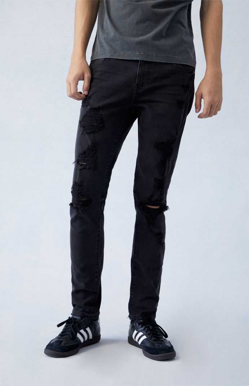 BLACK PacSun Comfort Stretch Black Skinny Jeans | GCMBYVZ-91