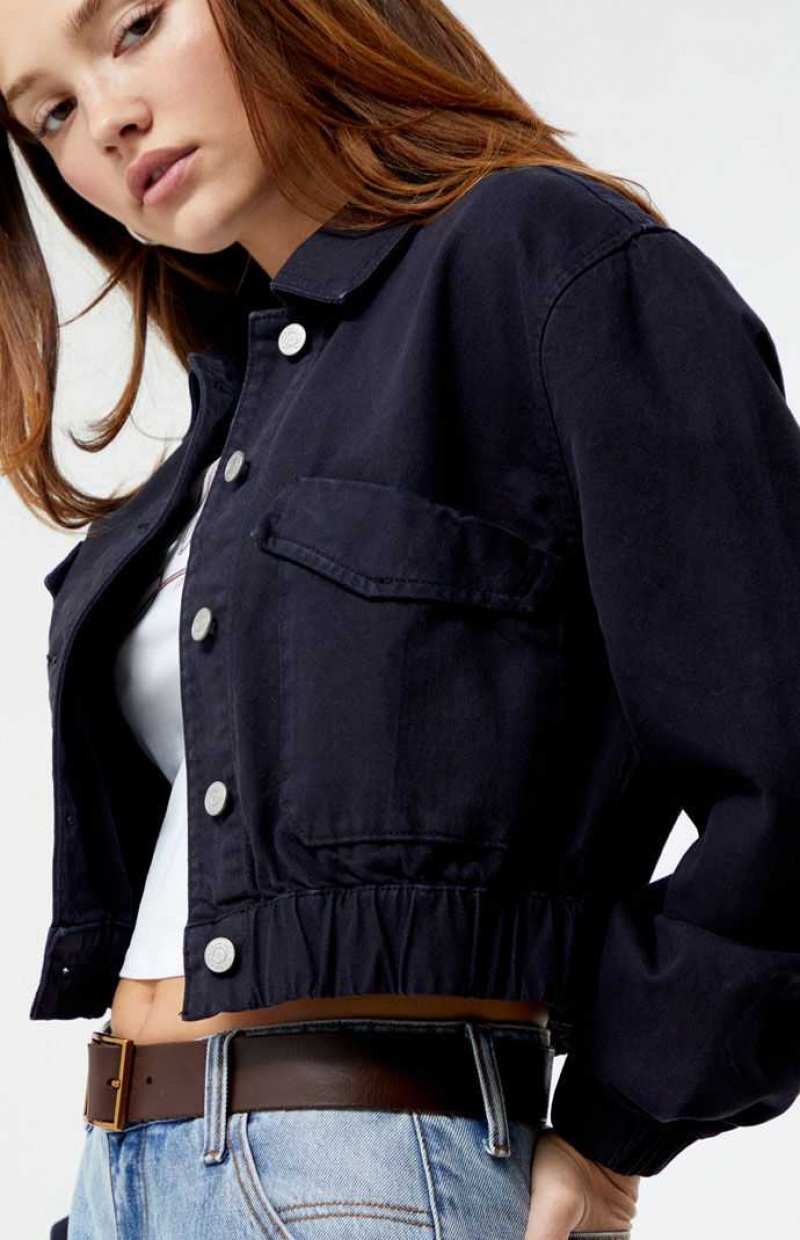 BLACK PacSun Cropped Jacket | XRKIDFM-71