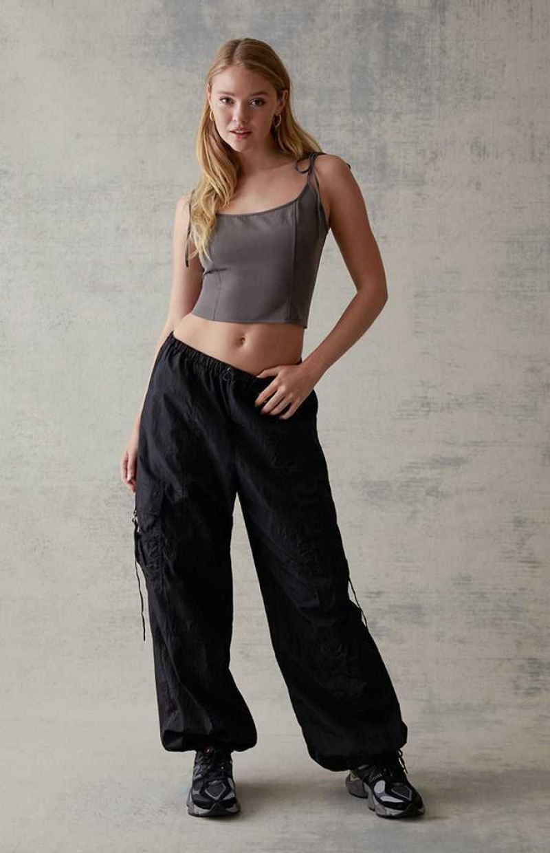 BLACK PacSun D-Ring Pull-On Pants | ZCGDRMK-75