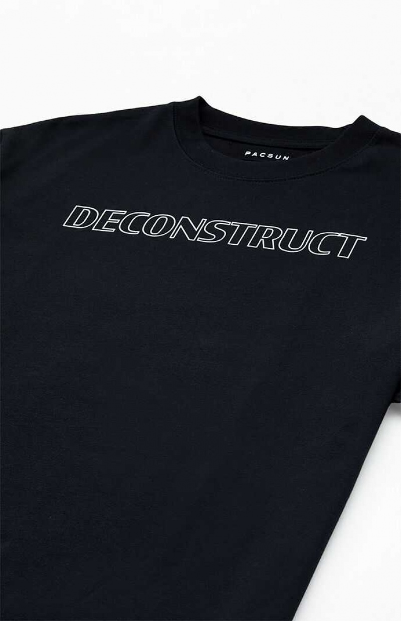 BLACK PacSun Deconstruct T-Shirt | KOGFBJU-98