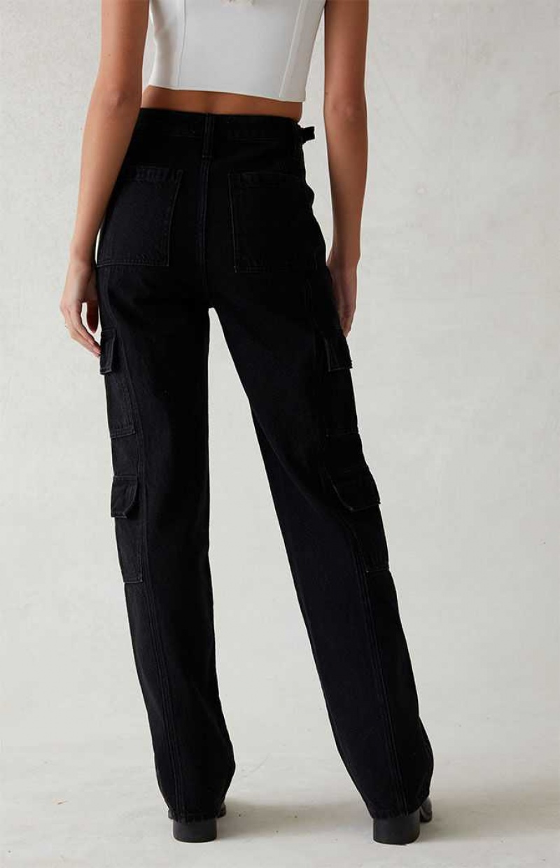 BLACK PacSun Eco Black '90s Boyfriend Cargo Jeans | SANUTMQ-18