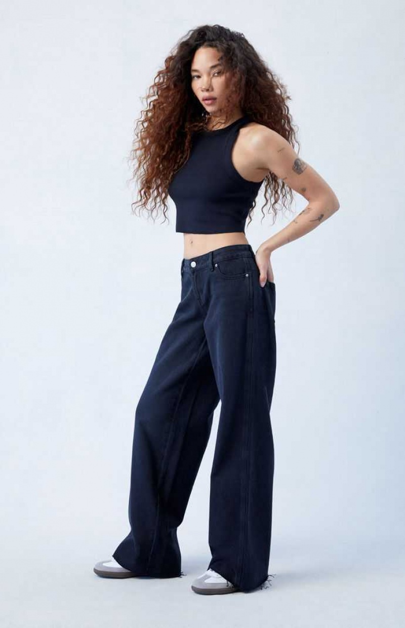 BLACK PacSun Eco Black Low Rise Baggy Jeans | JWUIGNY-32