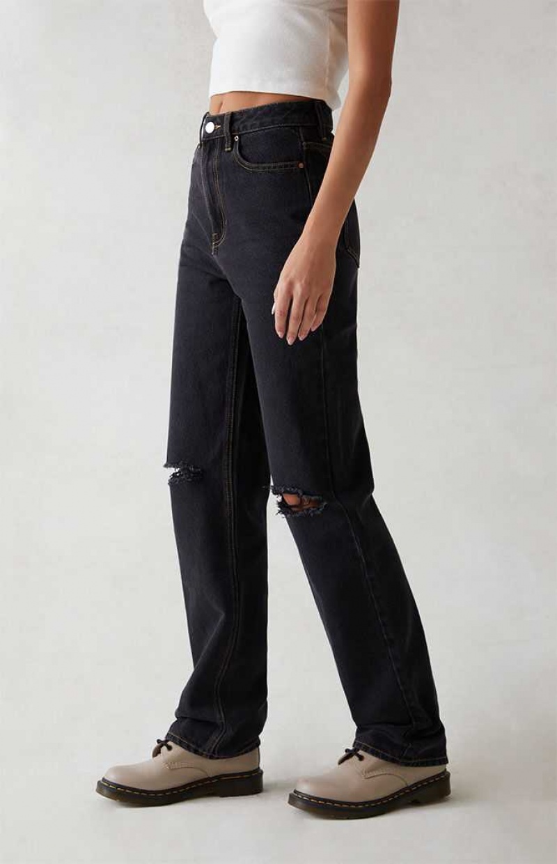 BLACK PacSun Eco Black Ripped '90s Boyfriend Jeans | IMFVGSH-37